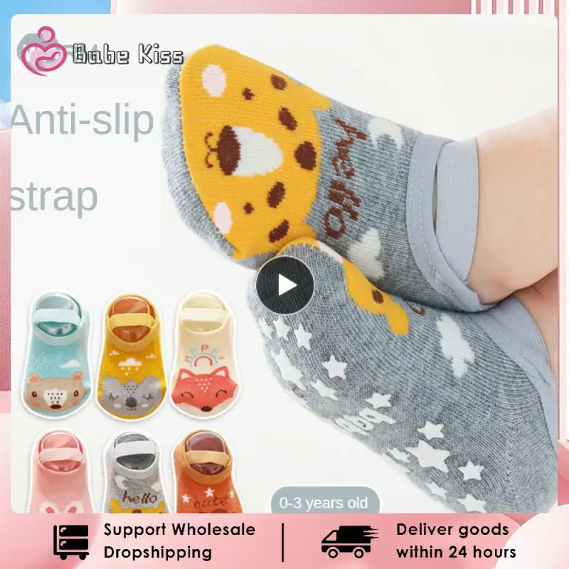 

Spring Anti Slip Baby Socks Toddler Kids Floor Socks with Rubber Soles Autumn Newborn Baby Boy Girl Cartoon Cute Ball Warm Socks