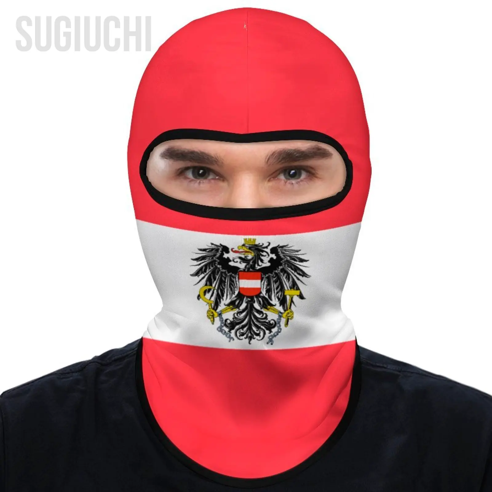 

Austria Flag Outdoor Cool Sunscreen Motorcycle Face Mask Moto Biker Wind Cap Mask Stopper Windproof Bicycle Cycling Headgear