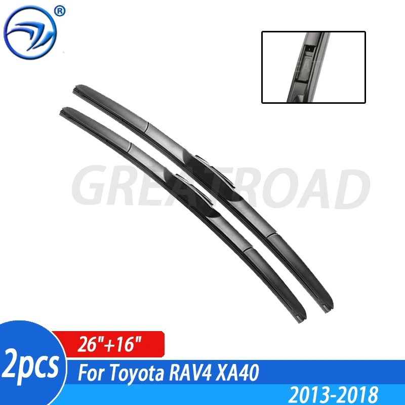 Щетки стеклоочистителя для Toyota RAV4 XA40 2013 - 2018 2017 2016 26 + 16 дюймов |