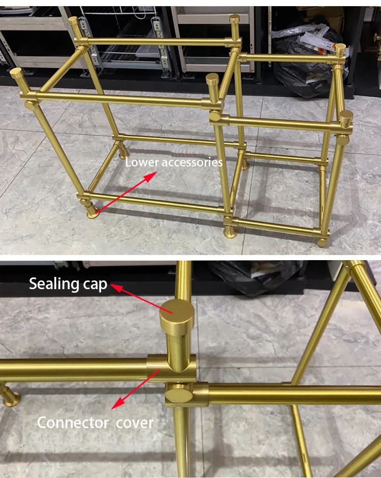 Aluminium alloy storage rack creative DIY bedroom study decorative rack storage living room partition