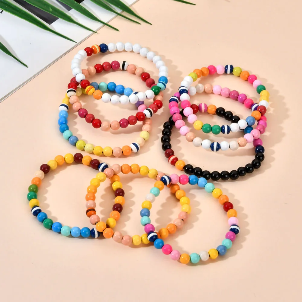 Cute Colorful Beaded DIY European Bracelet Female Bracelet Trend Beaded Bracelet Best Friend Friendship Bracelets