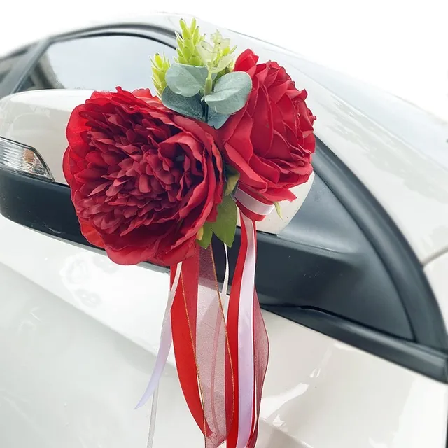 Neue Kreative Hochzeit Auto Decor Blume Tür Griffe Rückspiegel