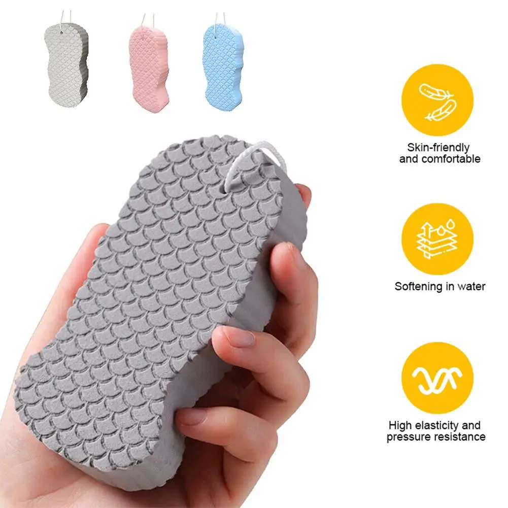 4colors Exfoliante Sponge Body Scrubber Bath Exfoliating Scrub Sponge Shower Brush Body Skin Cleaner Dead Skin Remover Sponge 3