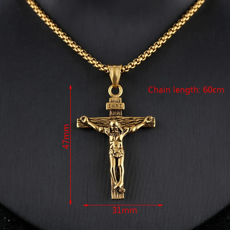 Jesus Cross Steel Necklace 6