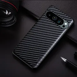 Premium Carbon Fiber Shockproof Slim Case - Non-Slip, Full Body Protection for Pixel 9 (Black)