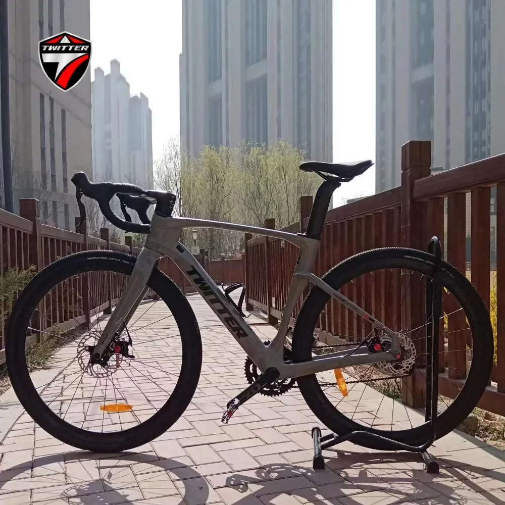 

TWITTER gravel bike V3 RIVAL-22S disc brake full inner routing off-road grade T900c carbon fiber road bike 700*38C carbon wheel