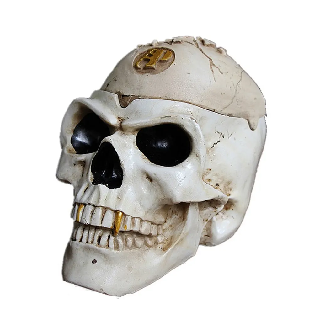 

Ashtray Box Indoor Smoking Tray Resin Skull Ornaments Car Bar Decorations