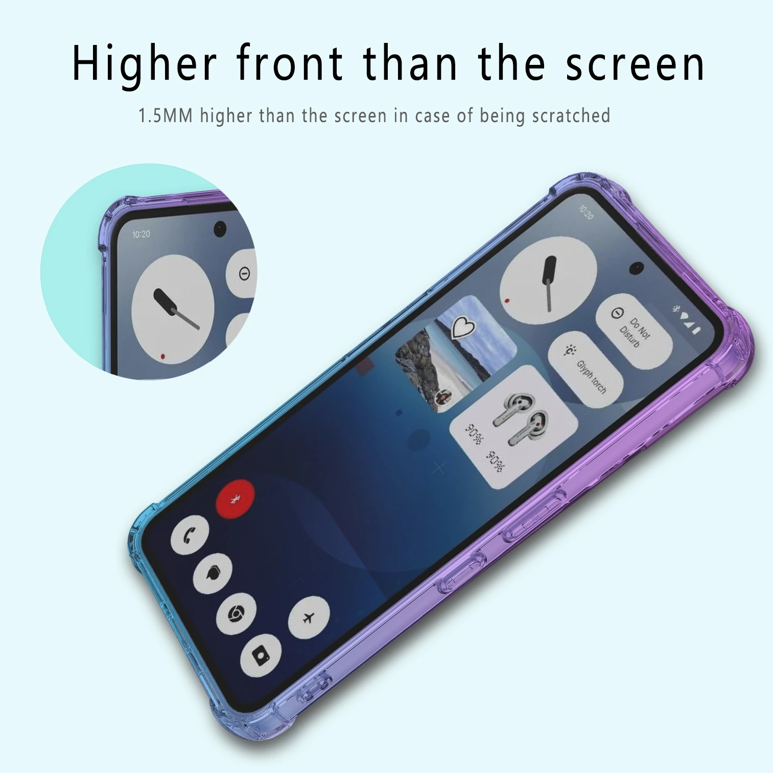Gradient Airbag TPU Shockproof Protective Case Cover