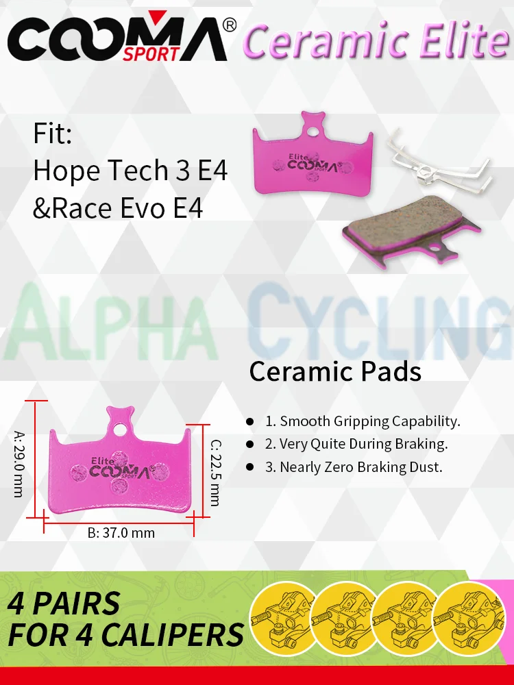 Bicycle Disc Brake Pads Brake Pads Bike Brake Pads 4 Pairs 8 PCS Ceramic Bicycle Brake Pads for Bike Caliper