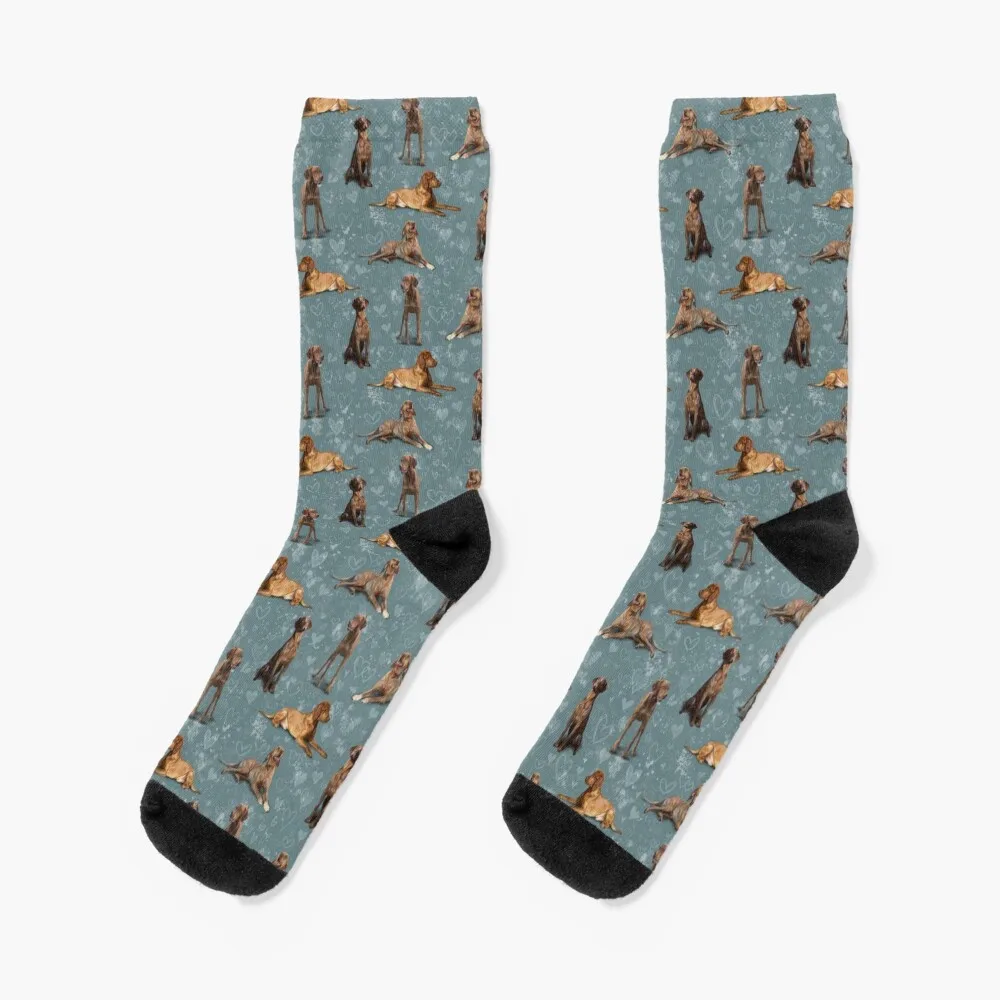 

The Vizsla Socks Lots Christmas Novelties funny sock Men Socks Women's