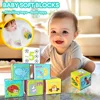 4/6pcs Early Learning Soft Blocks, EVA Leather Stacking Bath Toy, Six Different Sides Parent-Child Interaction, Birthday Gift 1