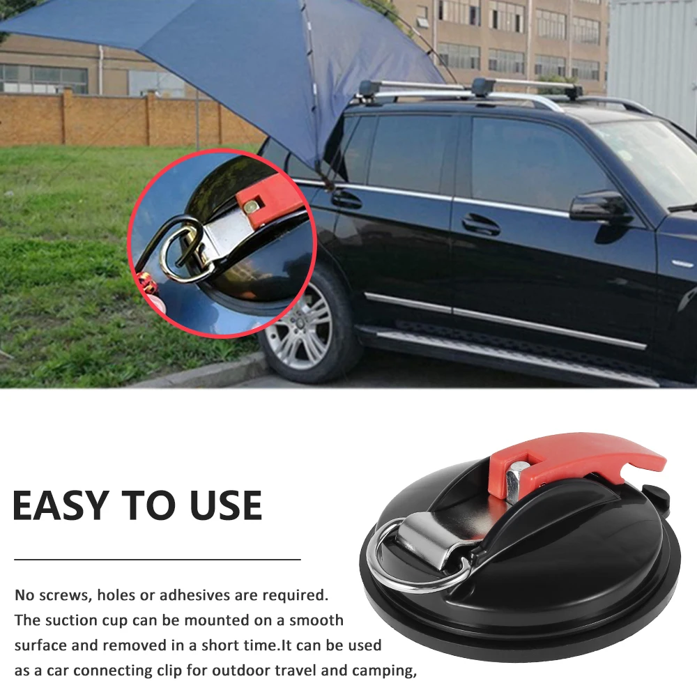 Outdoor Suction Cup Anchor Securing Hook Tie Down Camping Tarp As Car Side Awning Pool Tarps Tents Securing Hook Universal 4Pcs