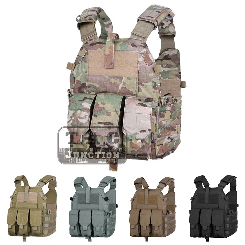 

Emerson LBT 6094K Tactical Vest Plate Carrier M4 Body Armor MOLLE With M16 Magazine Pouches Combat Airsoft Military