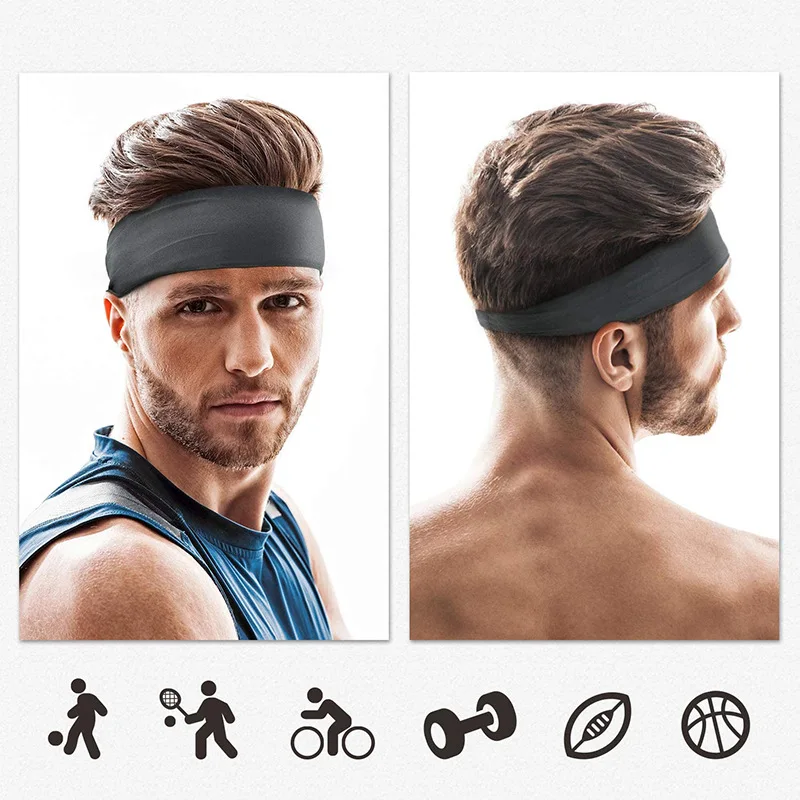 

Unisex Headband Outdoor Sports Sweat-absorbing Breathable Hairband Fashion Fitness Yoga Supplies