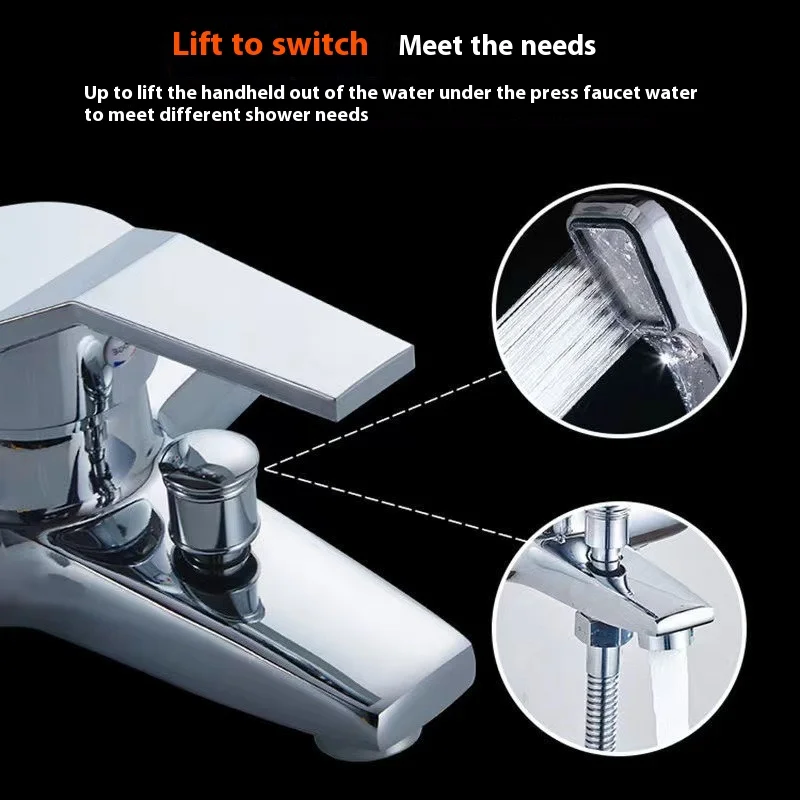 Home Bathroom Triple Shower Faucet Support Hot and Cold Water Faucet Bath Bath Mixer Valve Shower Set Bathroom Accessories 3