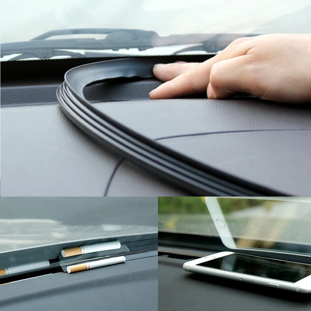 160cm Universal Car Windshield Sealant Dashboard Soundproof Rubber Seal Strip Auto Rubber Seals For Automobile Panel Seal