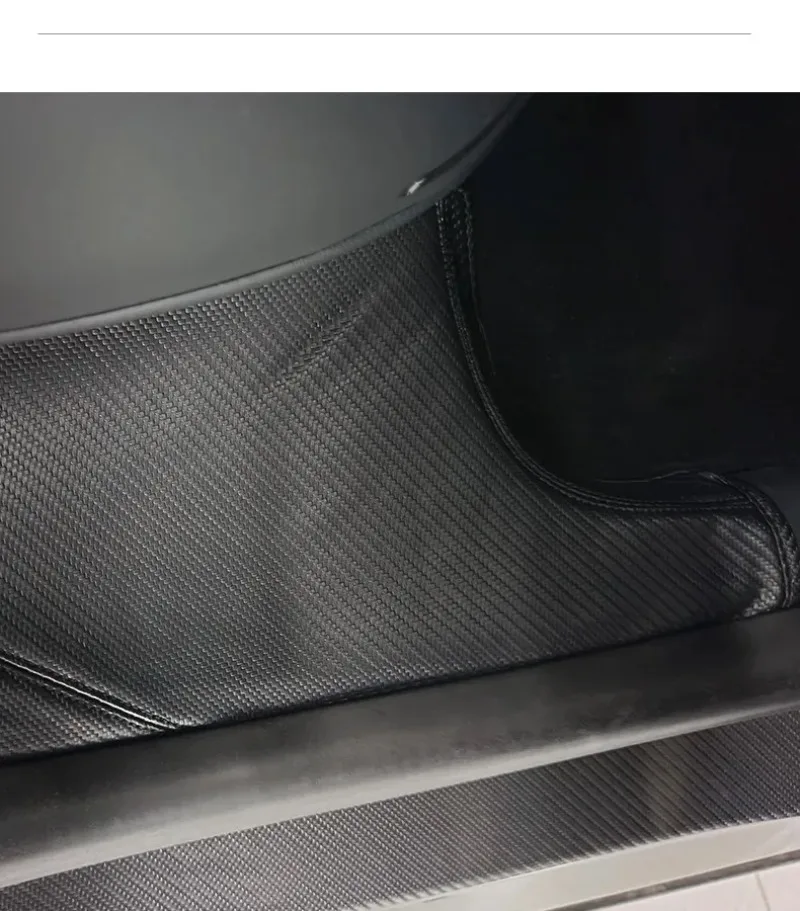 Rear Door Sill Pad for Tesla Model Y Anti Kick Film Dirt Threshold Strip PU Leat