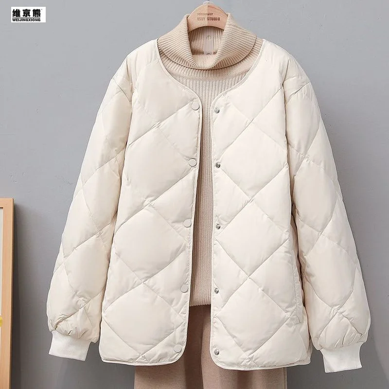 

Lightweight cotton jacket Women's short 2023 Spring and Autumn New cotton jacket Fashion loose Korean version cotton jacket