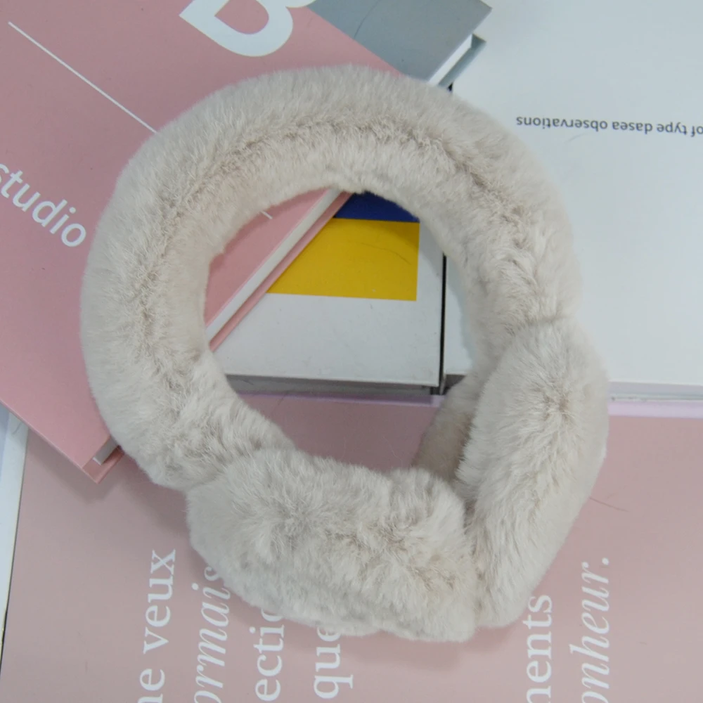 Real Rex Rabbit Fur Earmuffs Woman Rabbit Fur Earmuff Christmas Gift Plush Earflap Winter Warm Earmuffs Unisex warm earmuffs,fur earmuffs