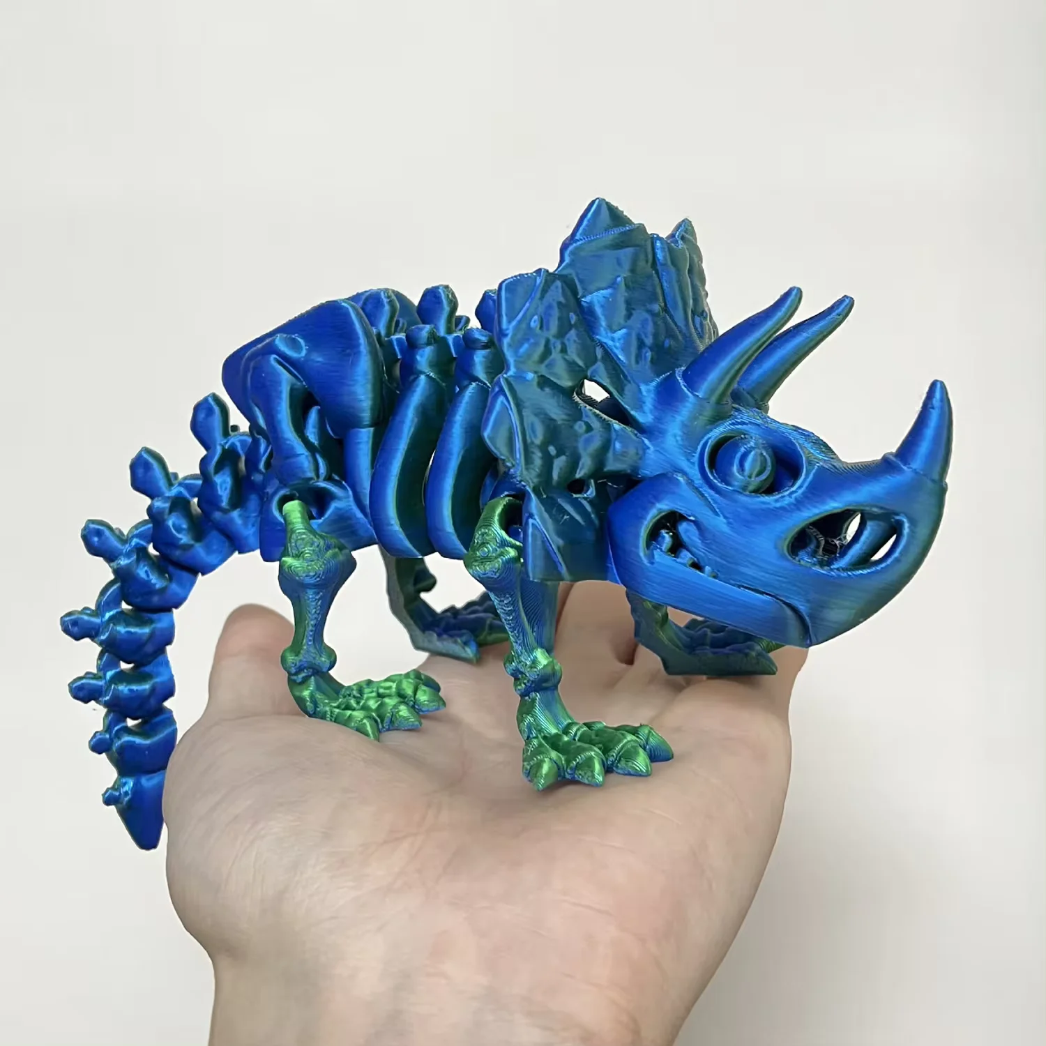 3D printed Triceratops Jurassic joint movable creative figurine gift children's toy pressure relief dinosaur model toys animal model toys