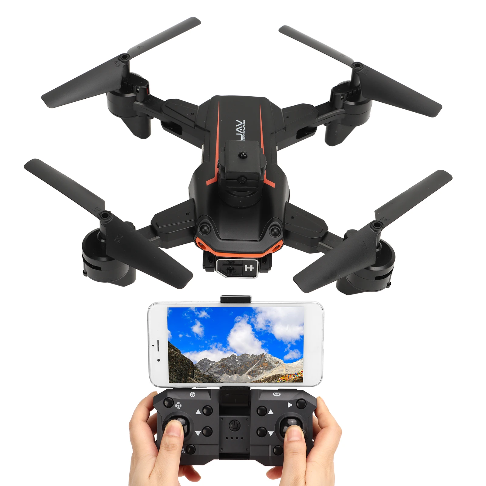 RC Drone RC Quadcopter Drone Optical Flow Positioning Hover Dual Camera Avoid Obstacles Stunt Roll 50 X Zoom for Photography