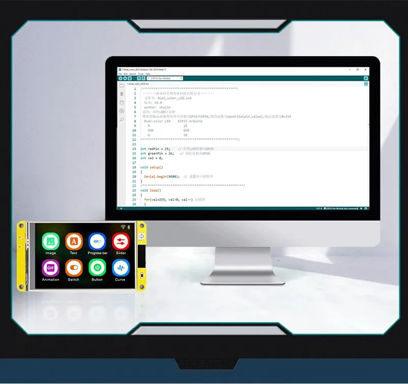 e placa de desenvolvimento Bluetooth, módulo TFT