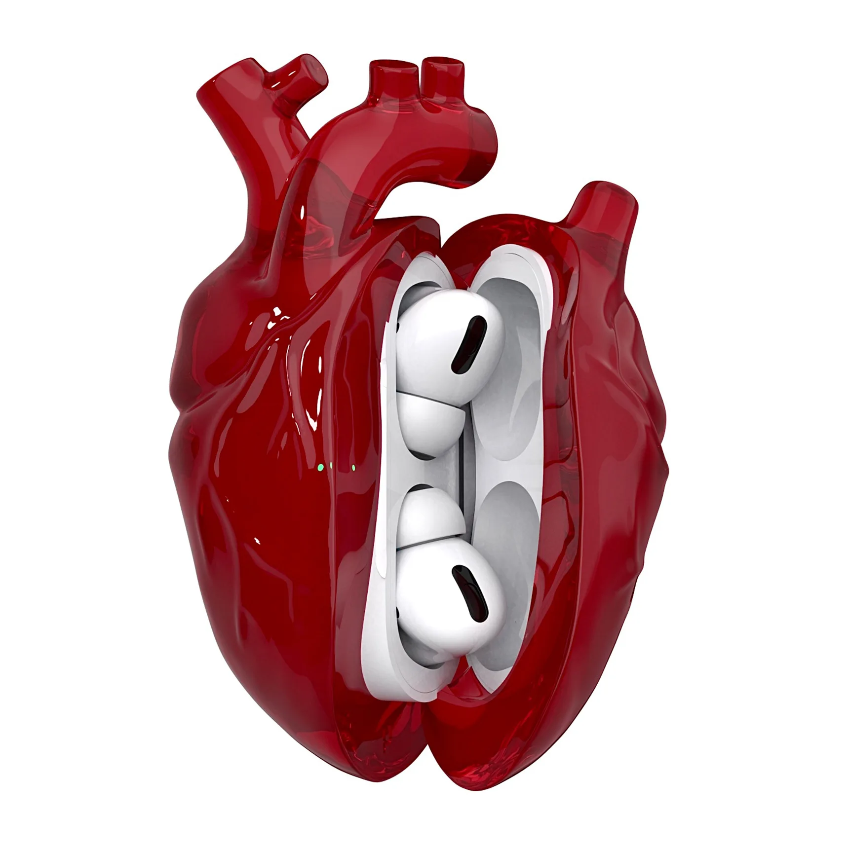 New 808FC Heart Airpods Pro Case Cover Transparent Silicone