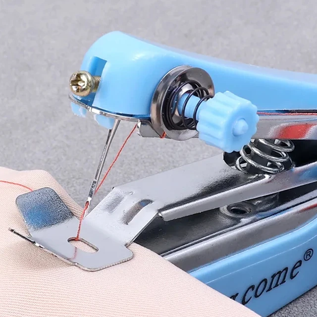 Portable Mini Manual Sewing Machine Quick Handy Stitch for Fabric Clothing  Handheld Cordless Stitching Machine DIY Sewing Tools - AliExpress