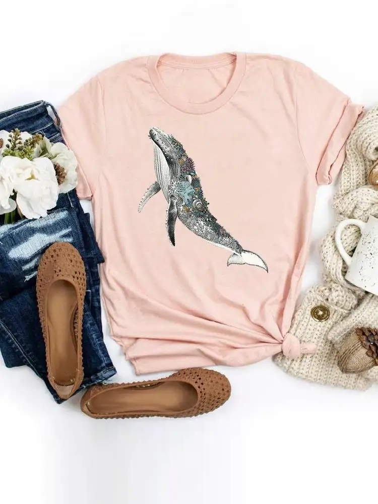

Beach Trend Cute 90s Sweet Women Summer Tee Print Cartoon Shirt Female Short Sleeve T Top Graphic Fashion Clothing T-shirts