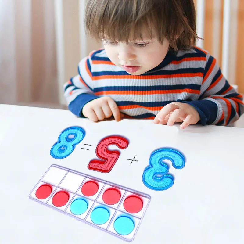 Montessori Mathematics Material Transparent Number Writing Skills Counting Learning Toys For 3 Years Educational Aids K2564H