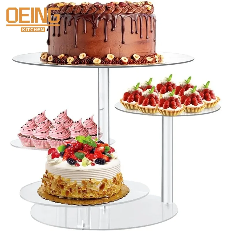 Cupcake Stand Tray Acrylic Chocolate Cake Dessert Display Tray