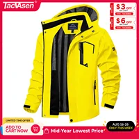 TACVASEN-Vestes Légères pour Homme, Doublure en Maille, Imperméable, Veste de Pluie, Pêche en Plein Air, Randonnée, Coupe-Vent Homme, Printemps, Automne 1