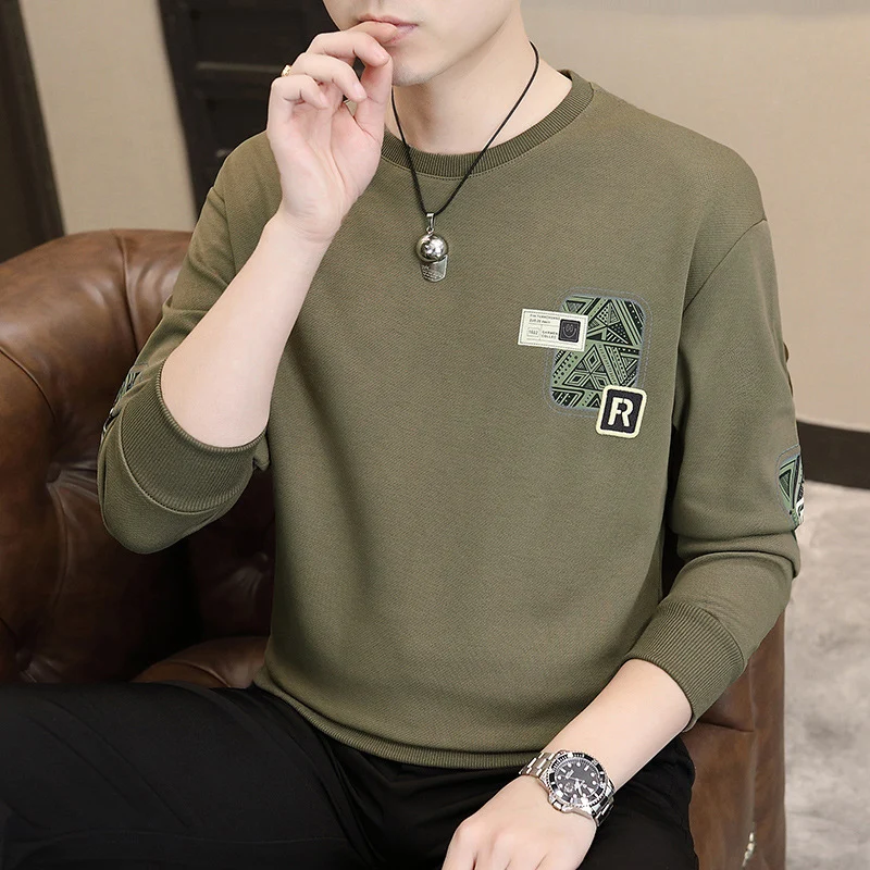 

CASUMANL Brand Korean Print Man Sweatshirts Icon 2023 Autumn New Casual Baggy Pullovers Male O Neck Daily Motion Clothes for Men