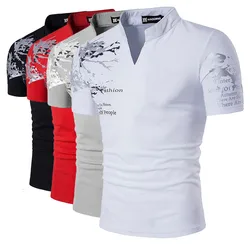 Men Polo Men Shirt Short Sleeve Polo Shirt Print Polo New Clothing Summer Streetwear Casual Fashion Men tops