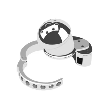 Male Adjustable Chastity Cage Ring Small Large Metal Heavy Penis Cage Lock Bird Cock Ring