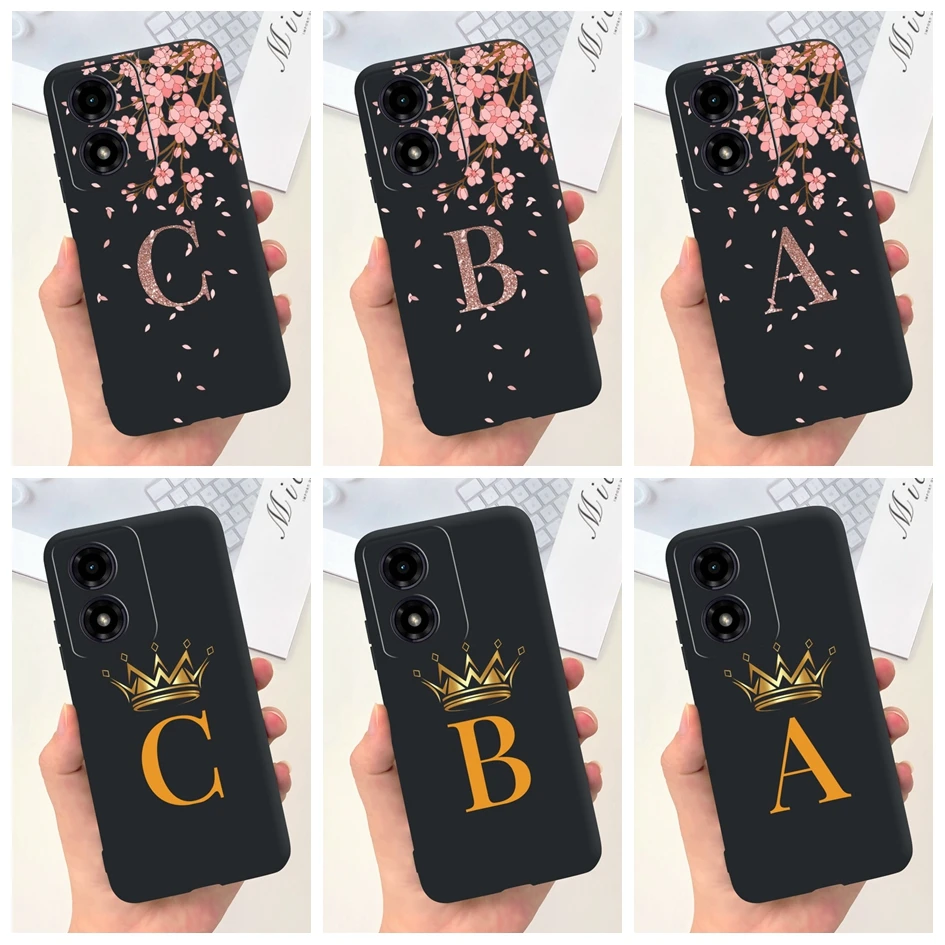Shockproof Silicone Phone Case with Cute Crown Letters Design