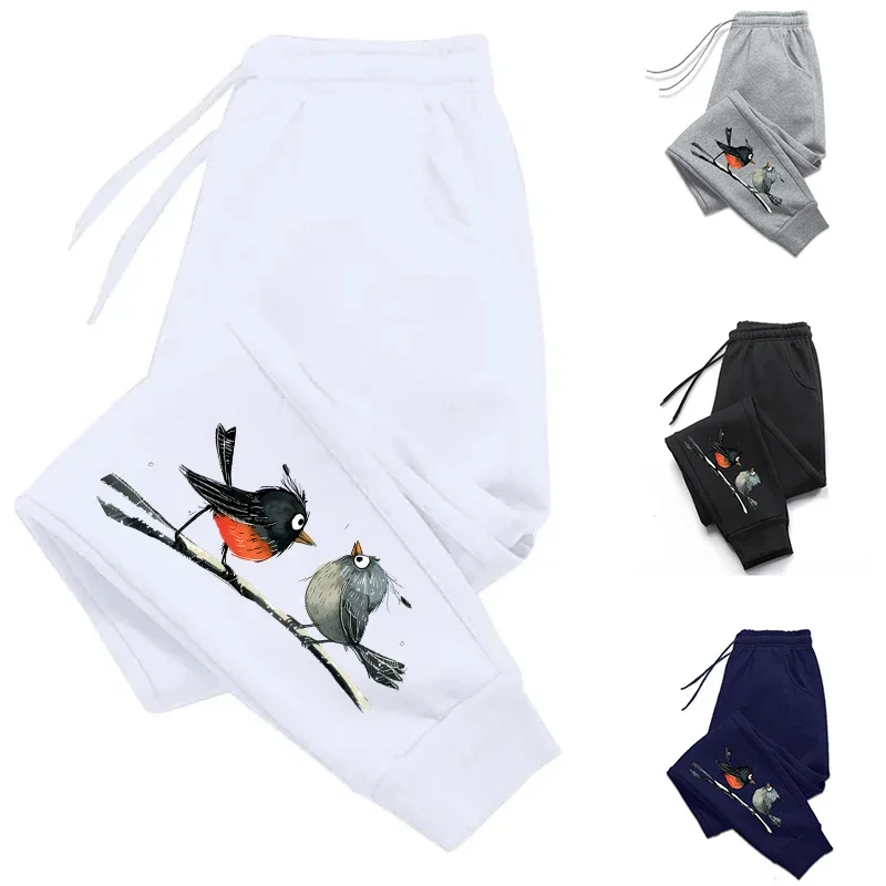2025 Hota  Women's Sweatpants Cute Cartoon Birds Printed Trousers All Season Daily Casual Sports Fitness Jogging Pan