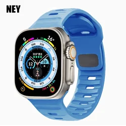 Enhanced Silicone Air Hole Sport Strap for 38mm 40mm 41mm (Sky U)