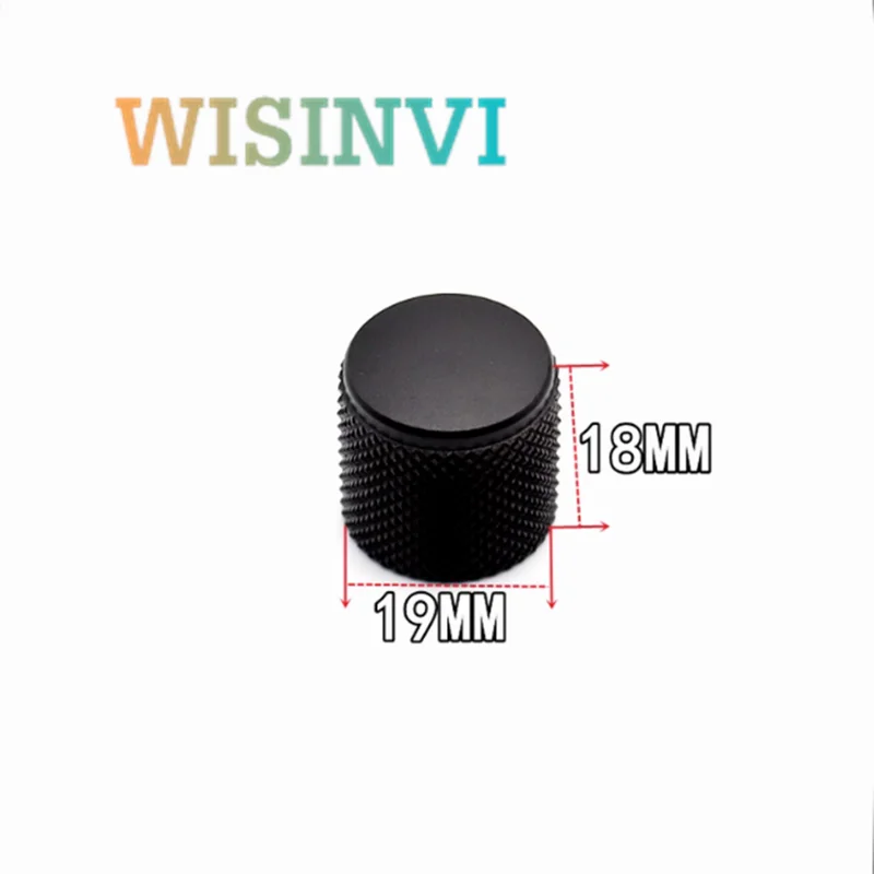 Potentiometer Knob Cap Aluminum Knob Aluminum alloy sandblasting knob cap Diameter 19mm Height 18mm Potentiometer Encoder Knob D Shaped Inner Hole 6mm 2PCS