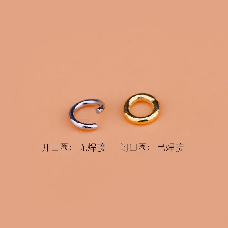 10ks 925 mincovní stříbro příslušenství otevřený prsten navázání prsten otevřený prsten, rukodělný DIY náramek řetízek bydlet zavřeno prsten