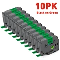 10PK Black on Green
