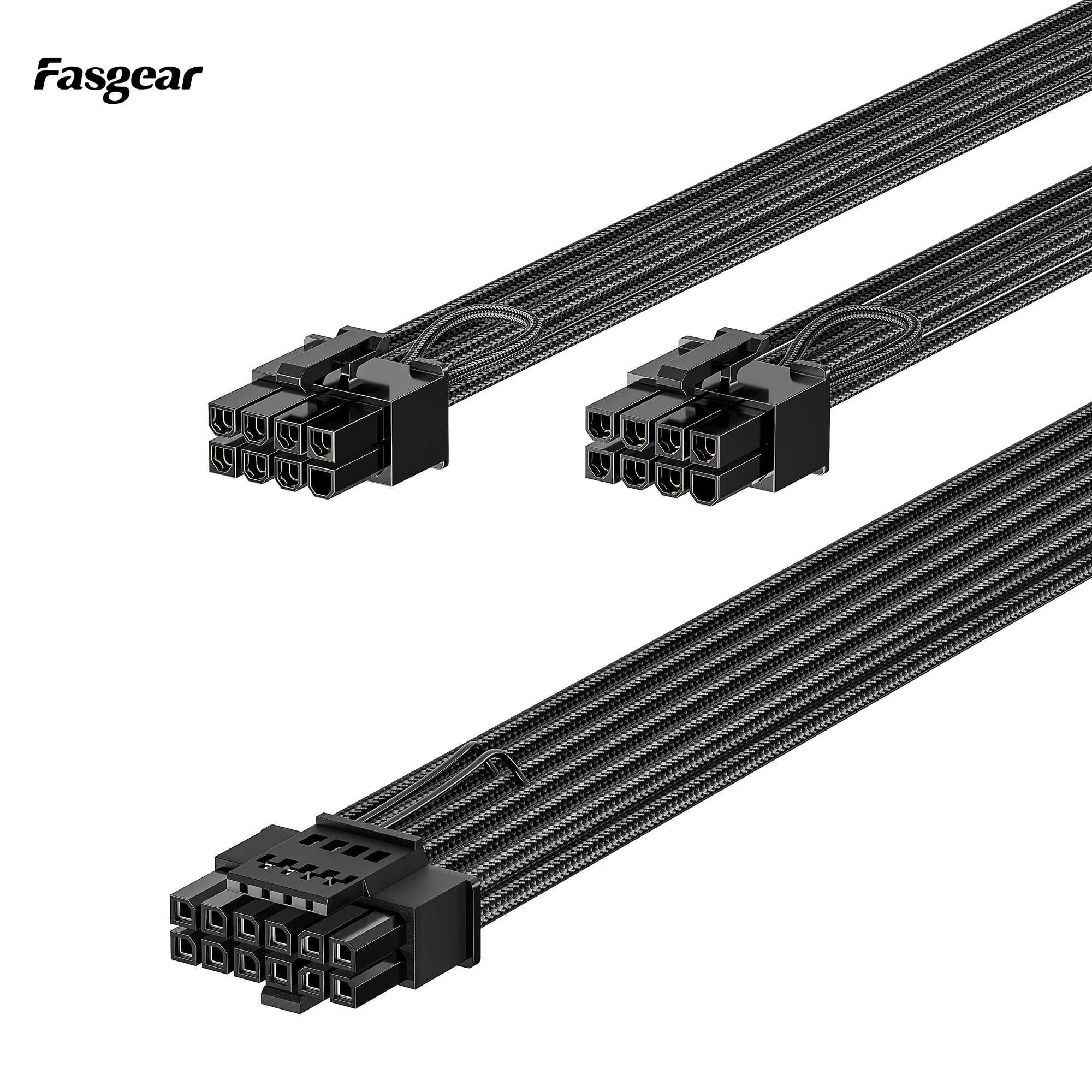 Fasgear-pcie 5.0 Cabo de Alimentação 70cm 12vhpwr Conector para Rtx 4070 4080 4090 Compatível para Asus Evga Sazonal Psu Totalmente Modular