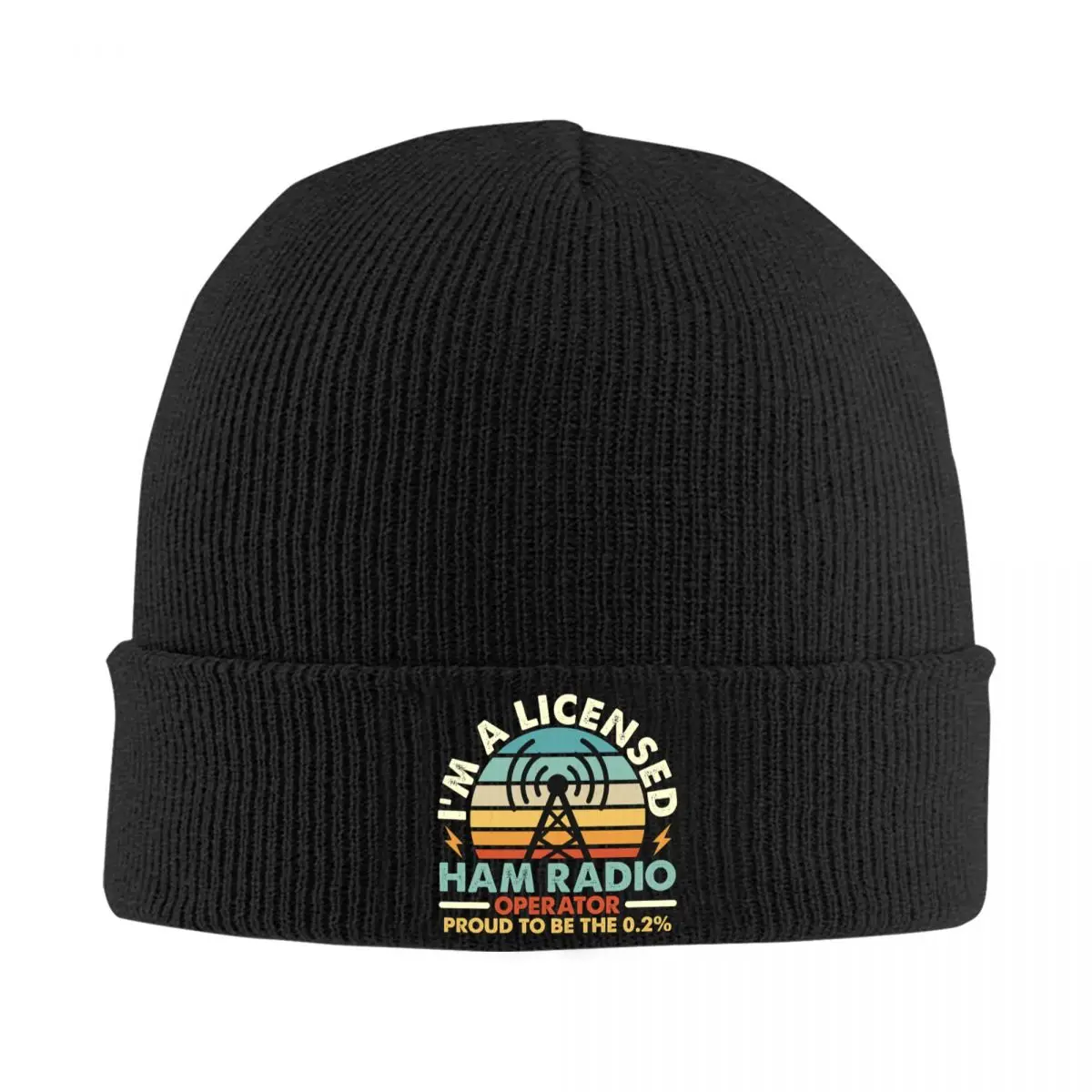 

Licensed Ham Retro Radio Operator Skullies Beanies Caps Hip Hop Winter Warm Men Women Knit Hats Adult Unisex Bonnet Hat