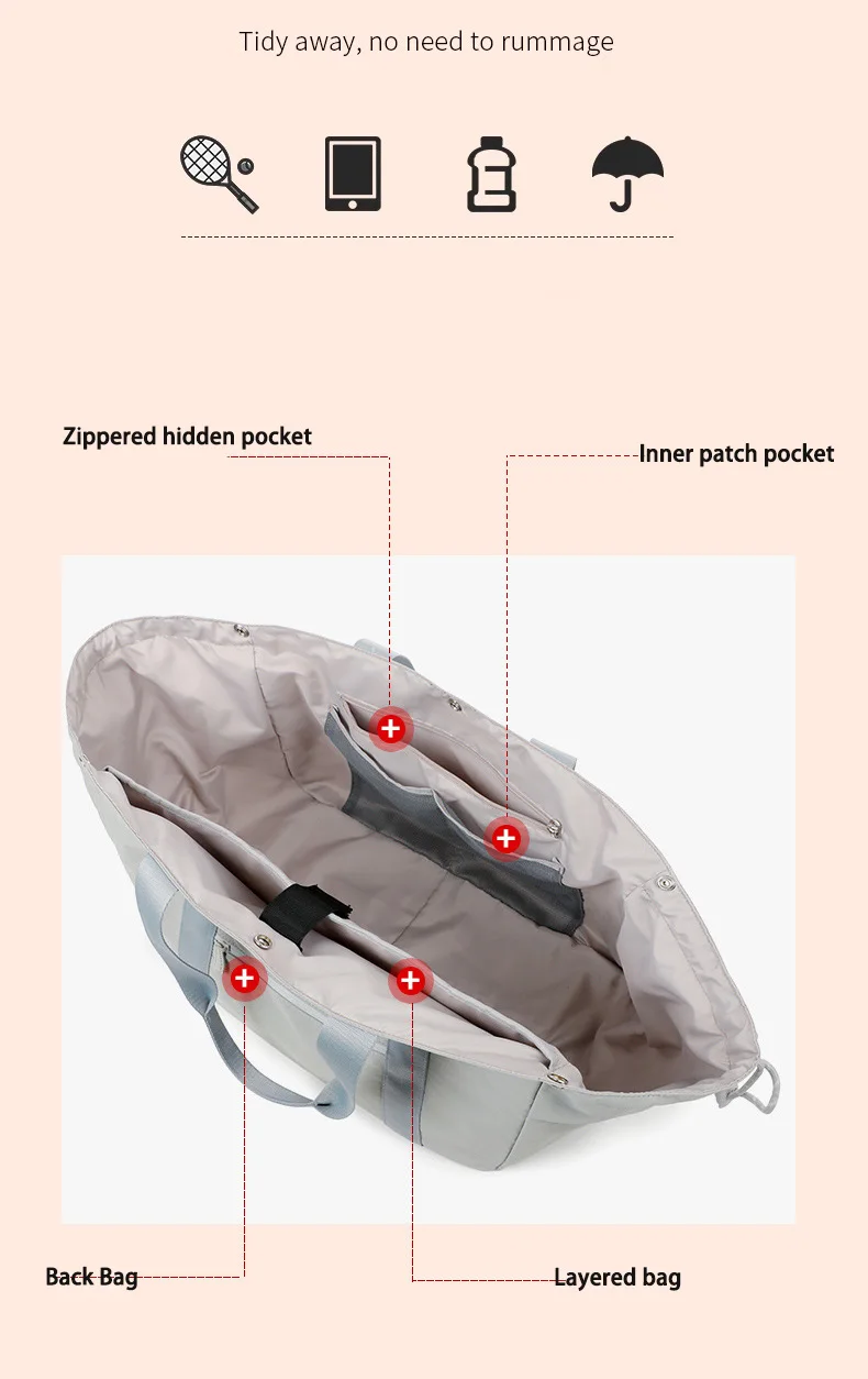 Innenansicht der Tennistasche
