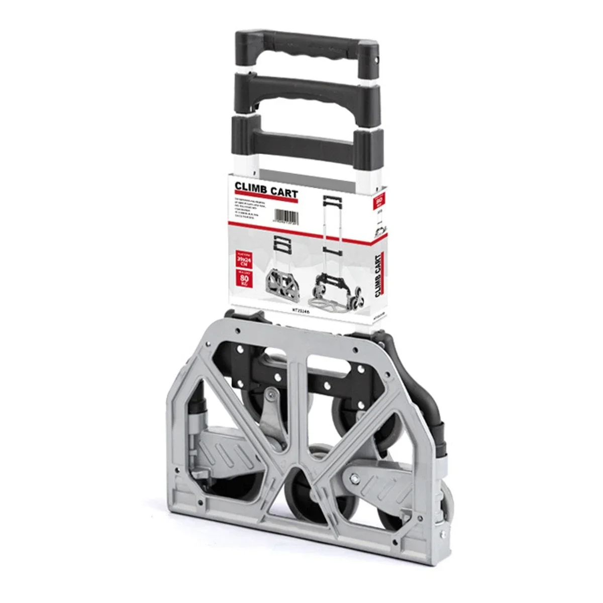 330lbs For Upstairs Cargo Stair Climbing Cart All Terrain Stair Climbing Hand Truck with Bungee Cord Portable Folding Trolley