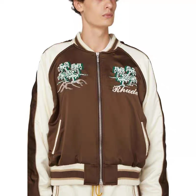 

RHUDE New Thickened Racing Suit Embroidered High Quality Cotton Jackets