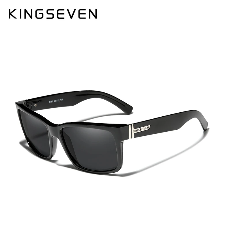 

Мужские зеркальные солнцезащитные очки KINGSEVEN, черно-красные солнцезащитные очки с поляризованными линзами, лето 2019