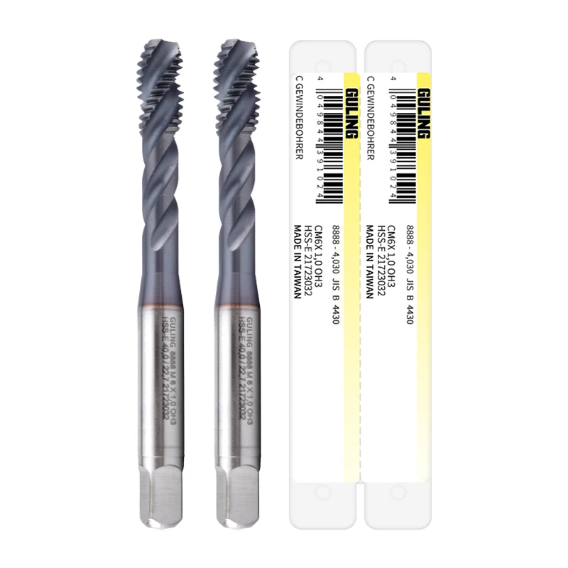 GULING JIS 8888 8889 HSSE Spiral Fluted Machine Thread Tap
