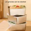 Stainless Steel Square Plate With Lid Rectangular Food Storage Pan Commercial Dish Tray Large Refreshing Lunch Box Container 5
