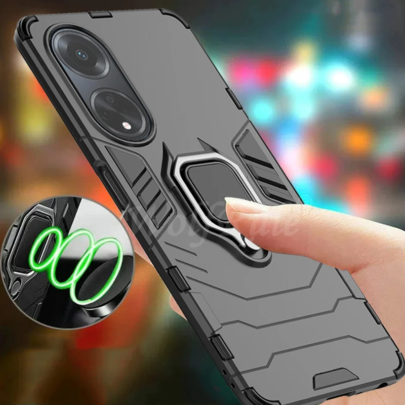 Per Oppo A98 5G Custodia Cover Oppo A98 5G Capas Nuovo Telefono Antiurto Anello Paraurti Posteriore Supporto Magnetico In Metallo Fundas Oppo A98 A 98